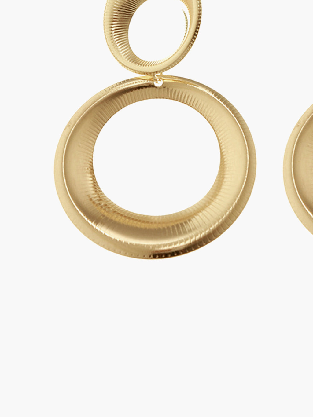 Vintage Bold Round Drop Earrings — Gold — Svelte Chic