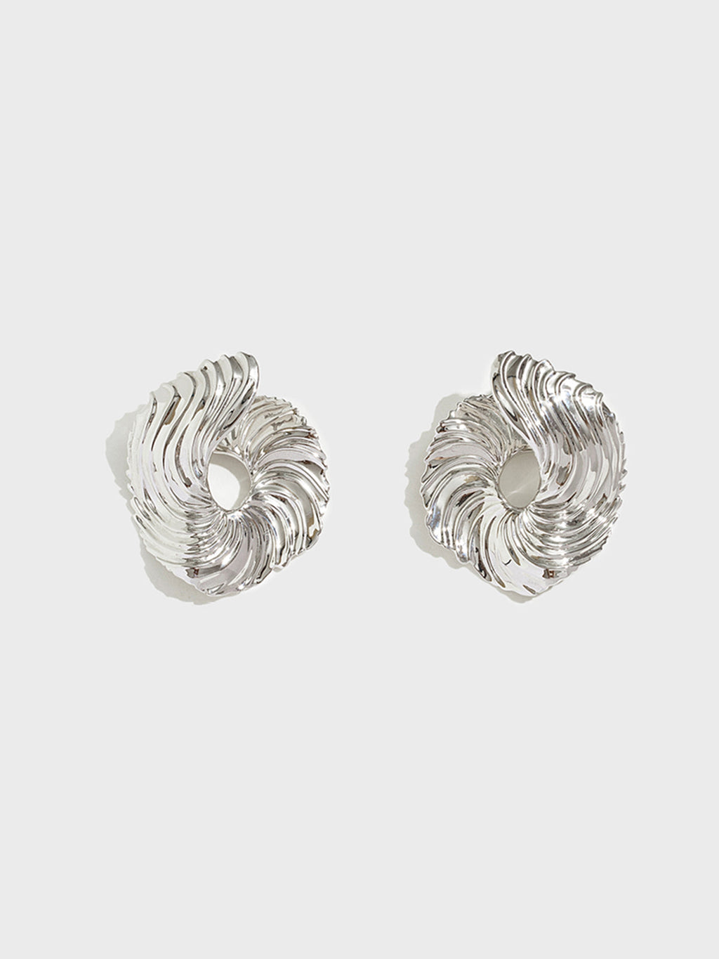 Geometric Textured Stud Earrings — Svelte Chic