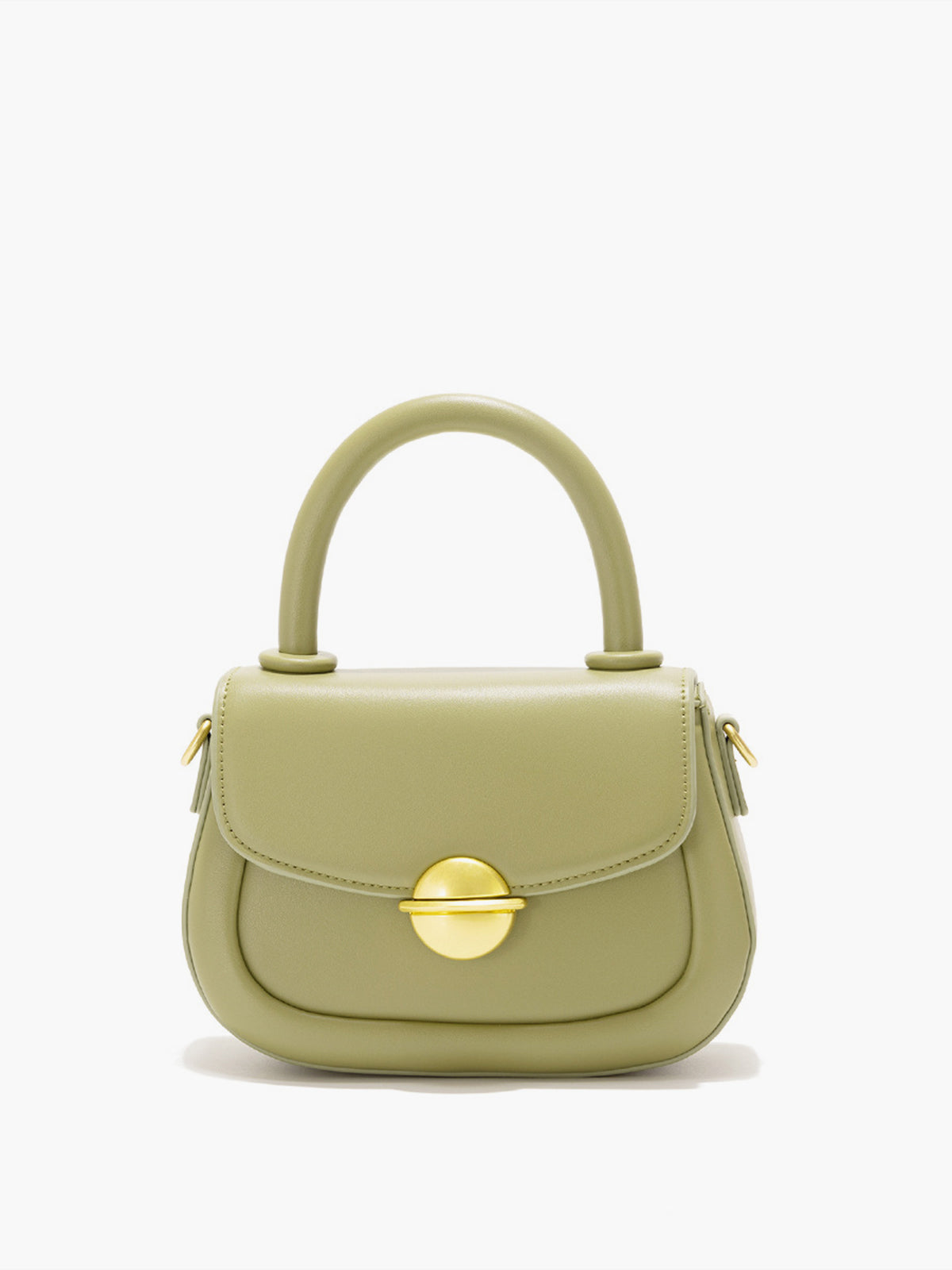 Minimalist Flap Crossbody Bag in Light Green — Svelte Chic