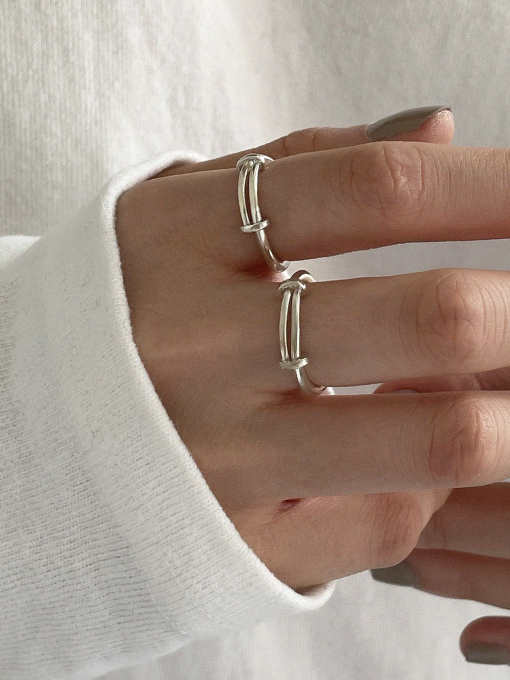 Minimalist Adjustable Silver Ring in Silver — Svelte Chic