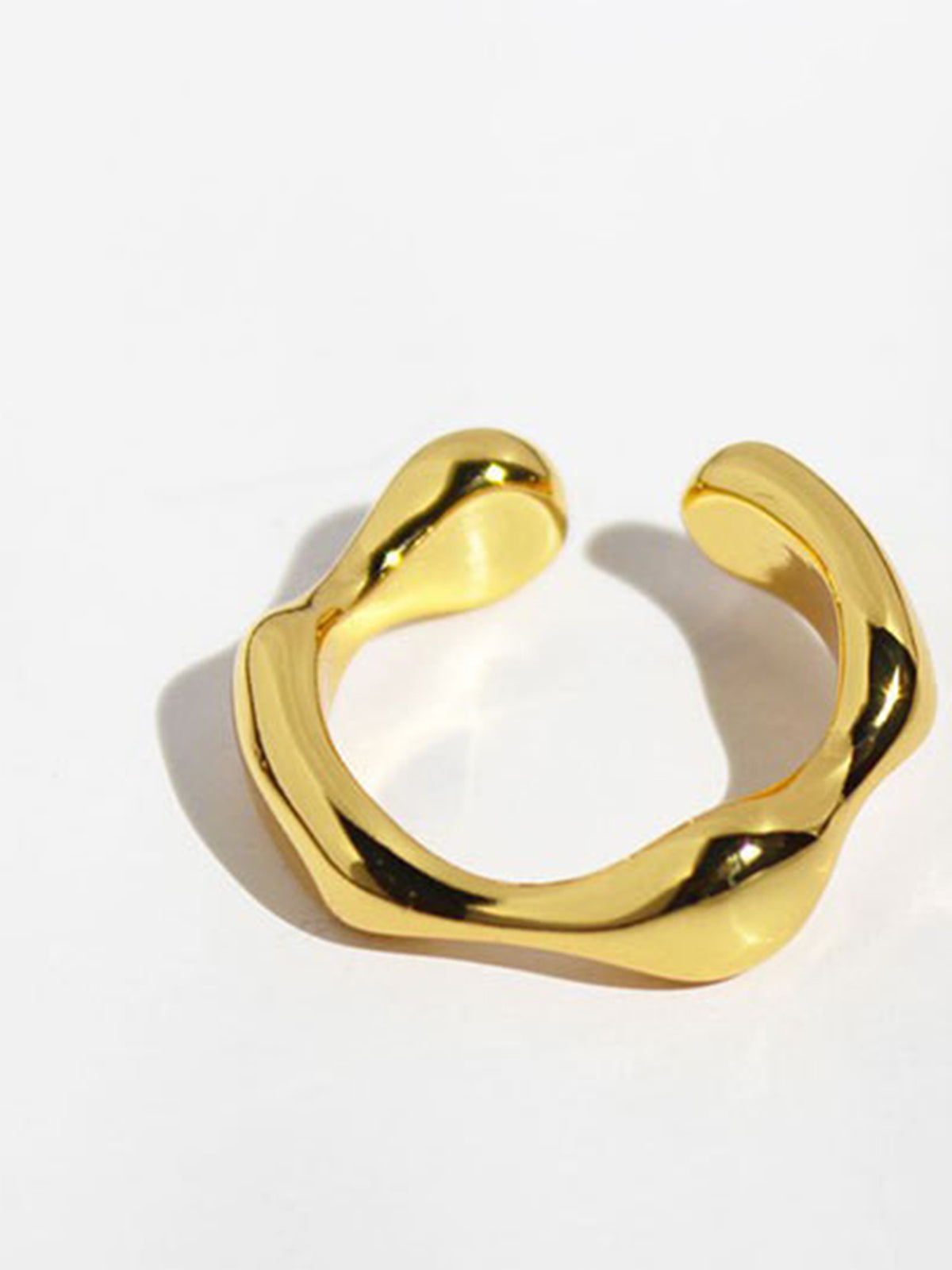 Irregular Wave Ring — Gold Copper — Svelte Chic