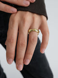 Irregular Wave Ring — Gold Copper in Gold — Svelte Chic