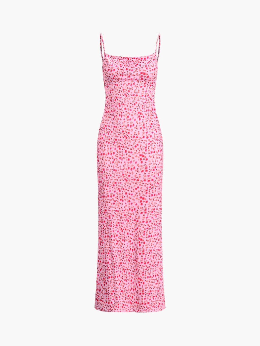 Floral Print Backless Cami Maxi Dress — Pink in Pink — Svelte Chic