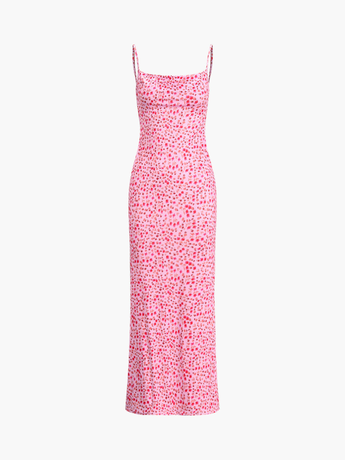 Floral Print Backless Cami Maxi Dress — Pink in Pink — Svelte Chic