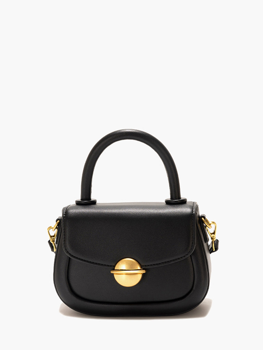 Minimalist Flap Crossbody Bag in Black — Svelte Chic