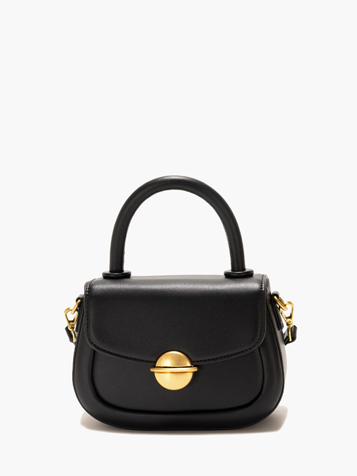Minimalist Flap Crossbody Bag in Black — Svelte Chic