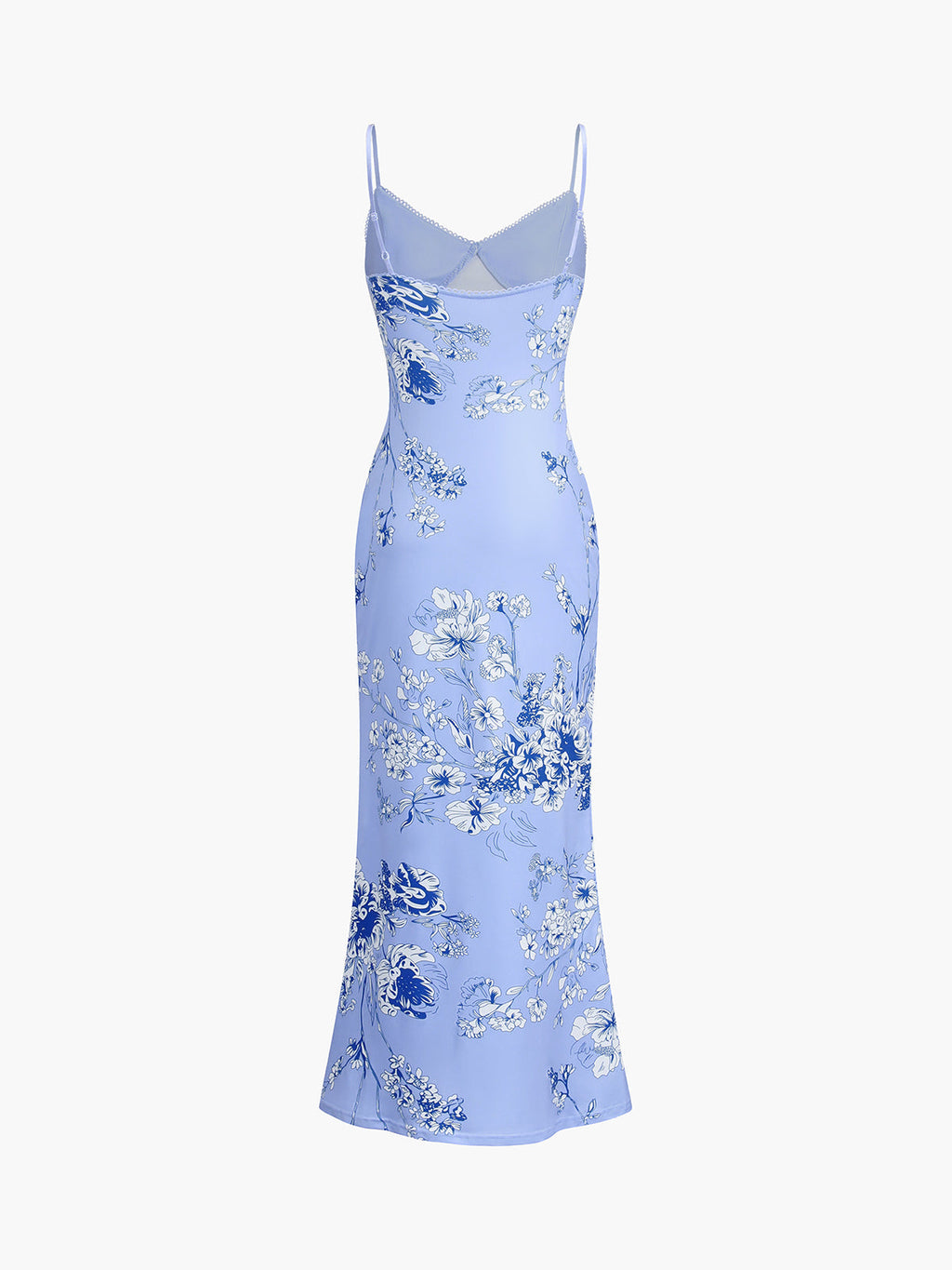 Floral Cami Maxi Dress — Light Blue — Svelte Chic
