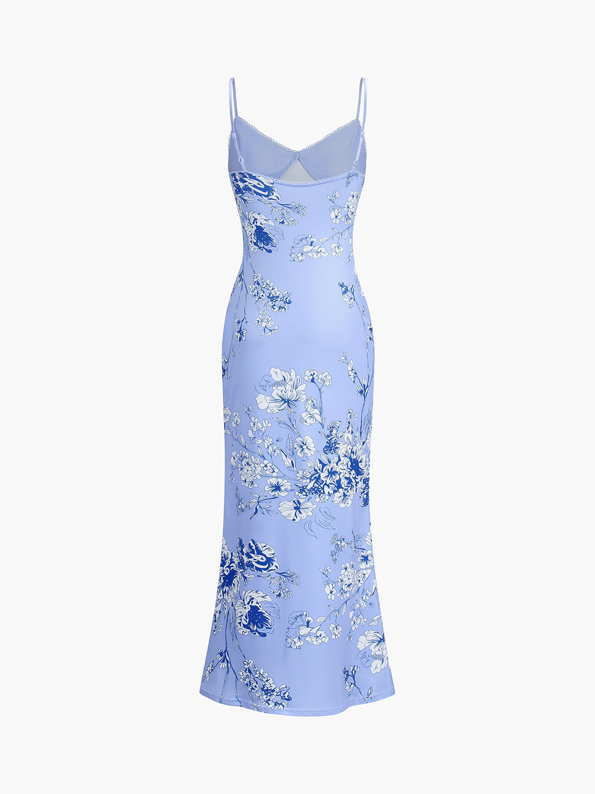 Floral Cami Maxi Dress — Light Blue — Svelte Chic