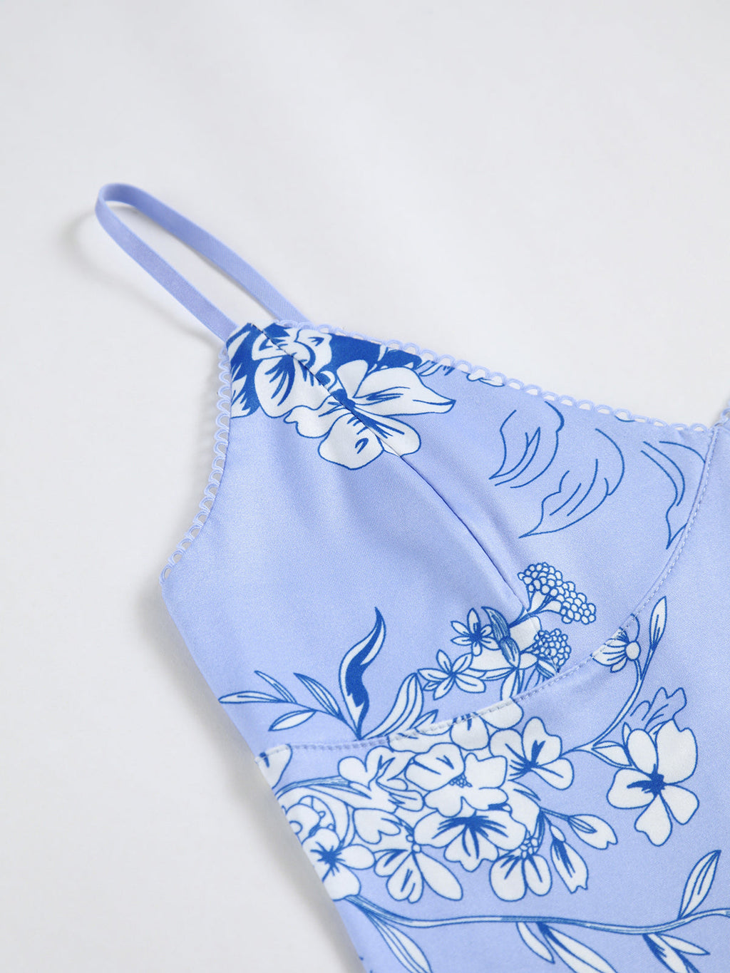 Floral Cami Maxi Dress — Light Blue — Svelte Chic