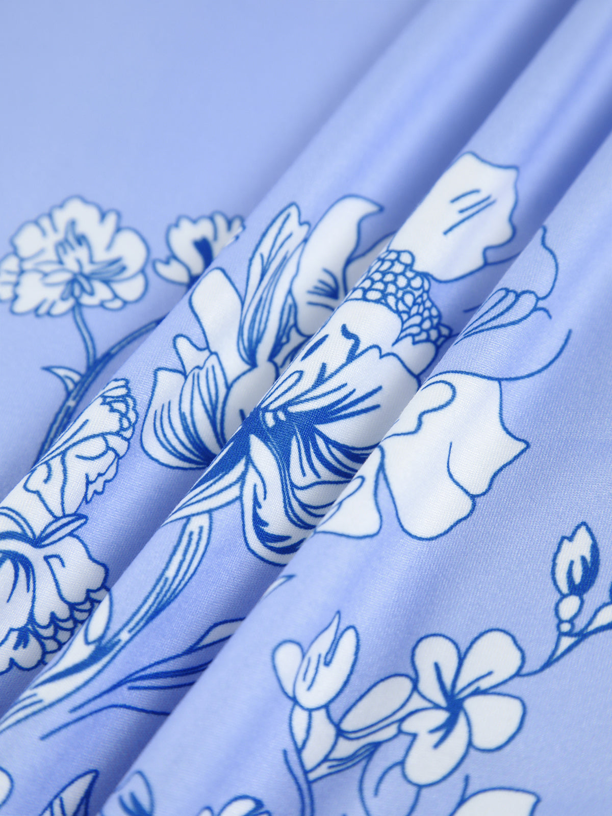 Floral Cami Maxi Dress — Light Blue — Svelte Chic