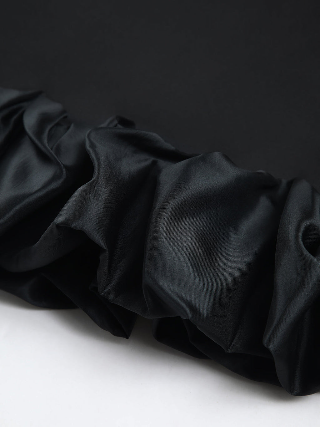 Ruffle Hem Square Neck Mini Dress — Black — Svelte Chic