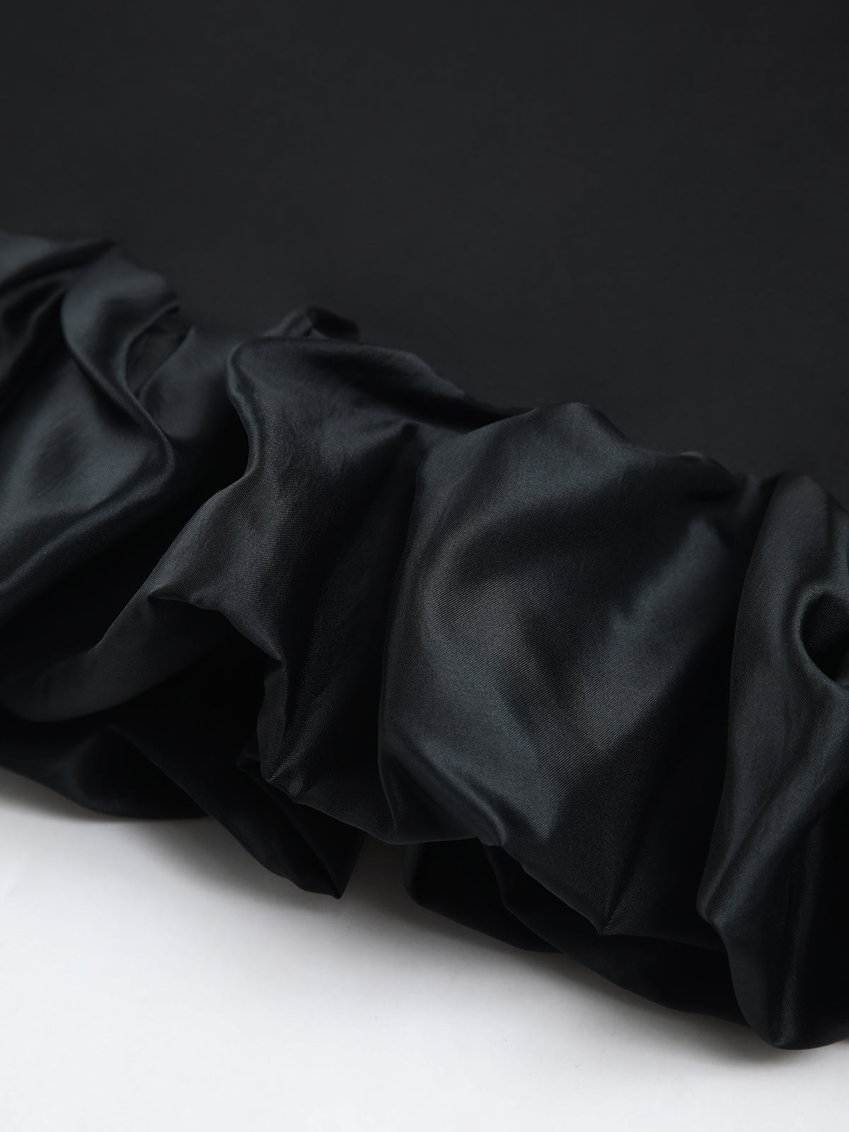 Ruffle Hem Square Neck Mini Dress — Black — Svelte Chic