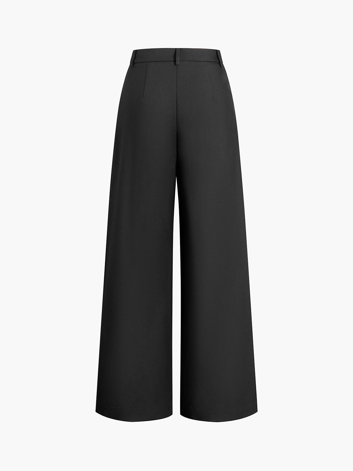 Wide Leg Trousers — White — Svelte Chic
