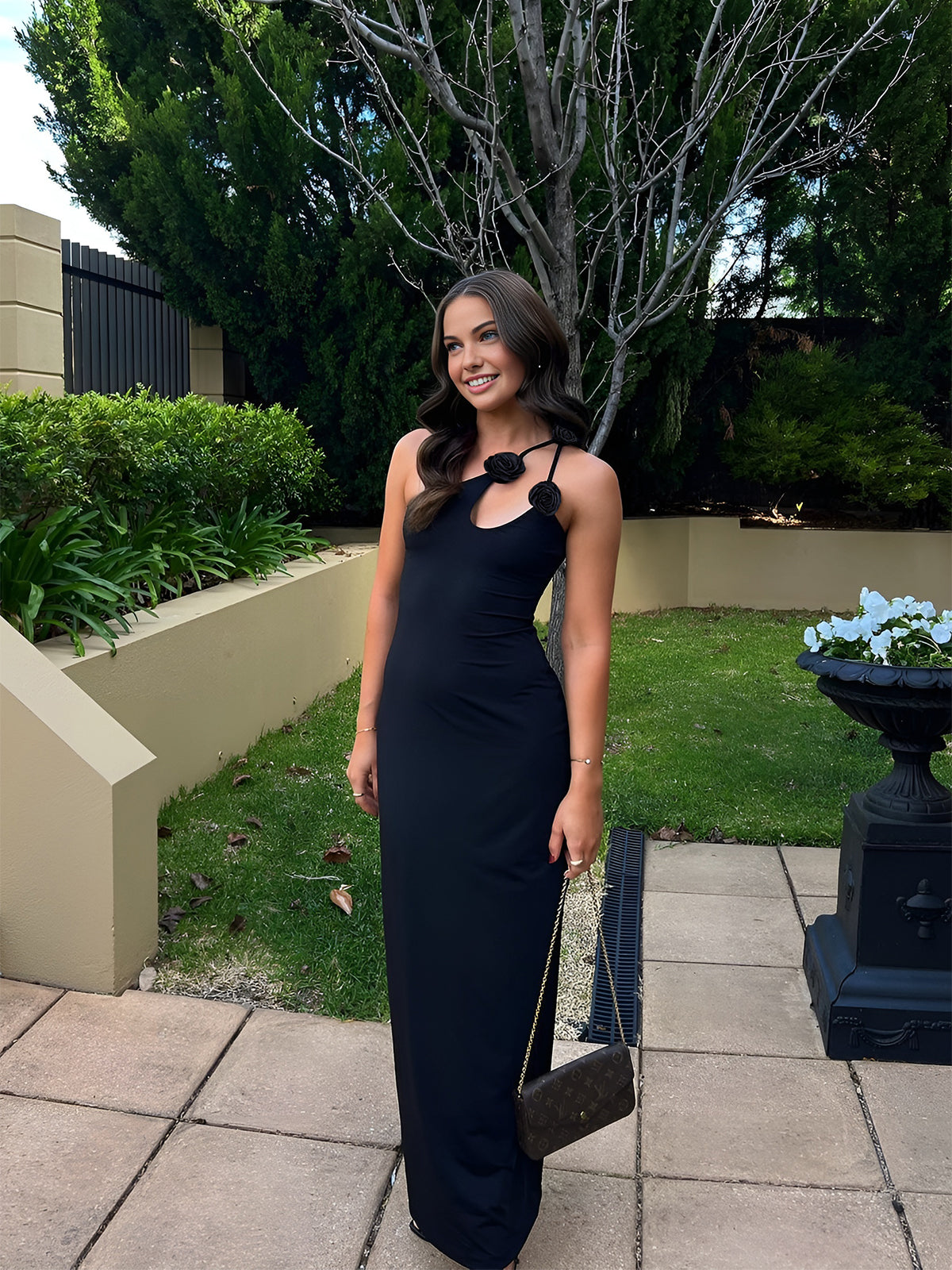 One-Shoulder Cutout Maxi Dress — Svelte Chic