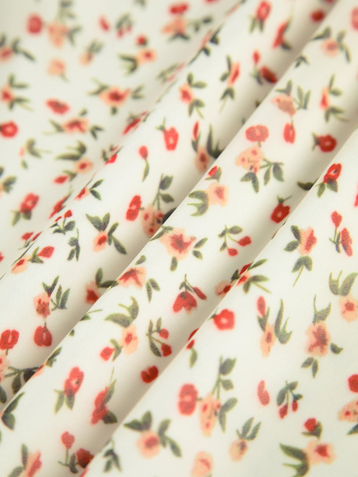 Дълга рокля с флорални възли и бохо принт 