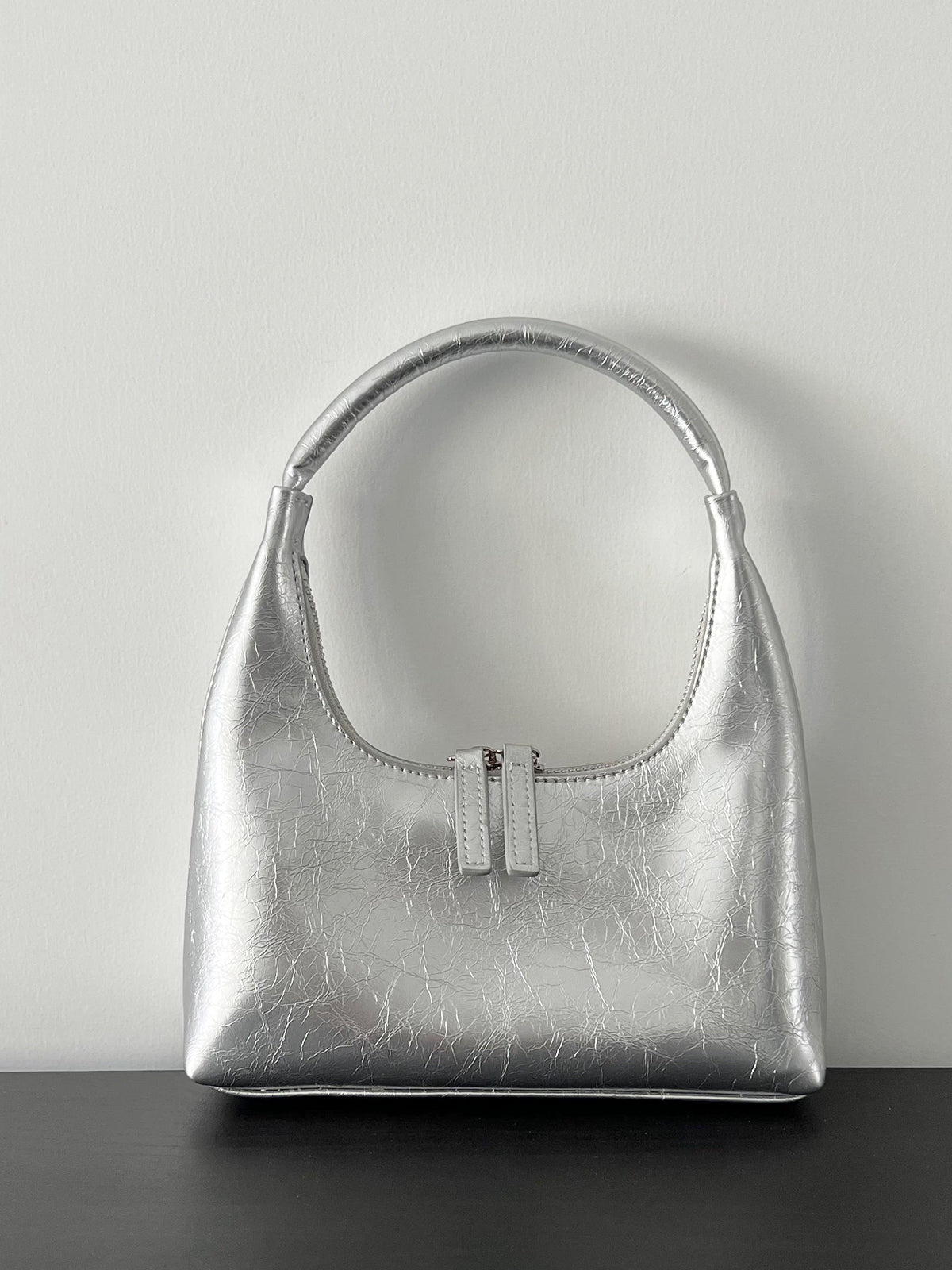 Mini Shoulder Bag — Silver — Svelte Chic