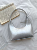Mini Shoulder Bag — Silver in Silver — Svelte Chic