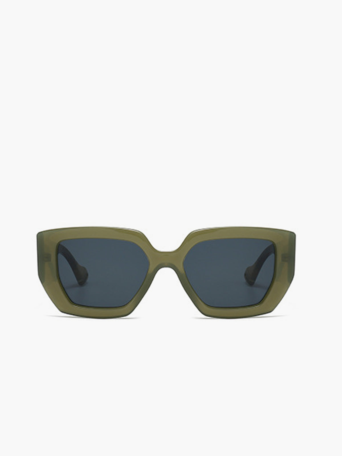 Marble Print Square Sunglasses — Green — Svelte Chic