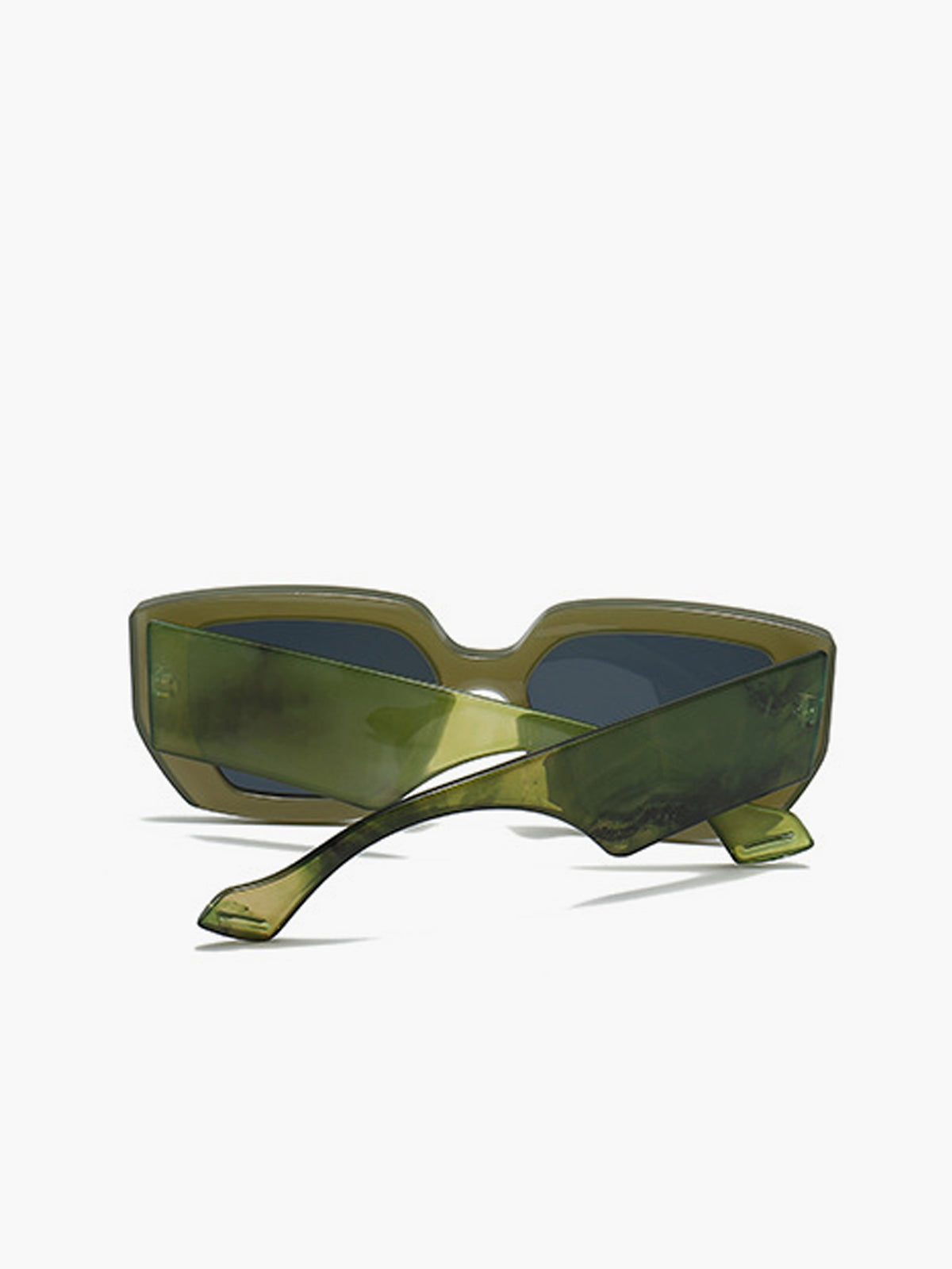Marble Print Square Sunglasses — Green — Svelte Chic