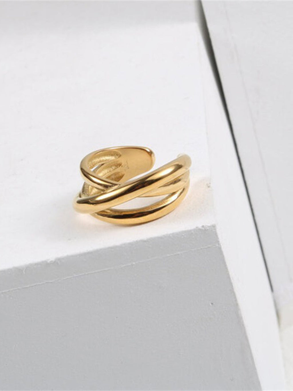 Classic Multilayer Ring — Gold Plated Titanium Steel — Svelte Chic