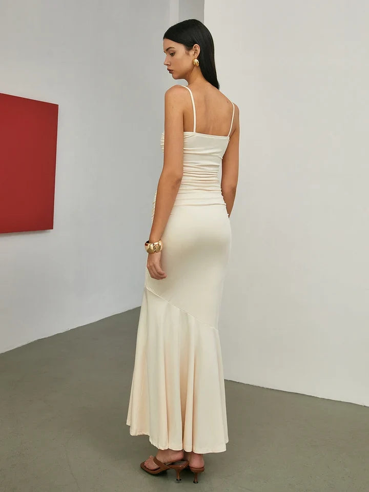 Draped Lace Cami Maxi Dress — Svelte Chic