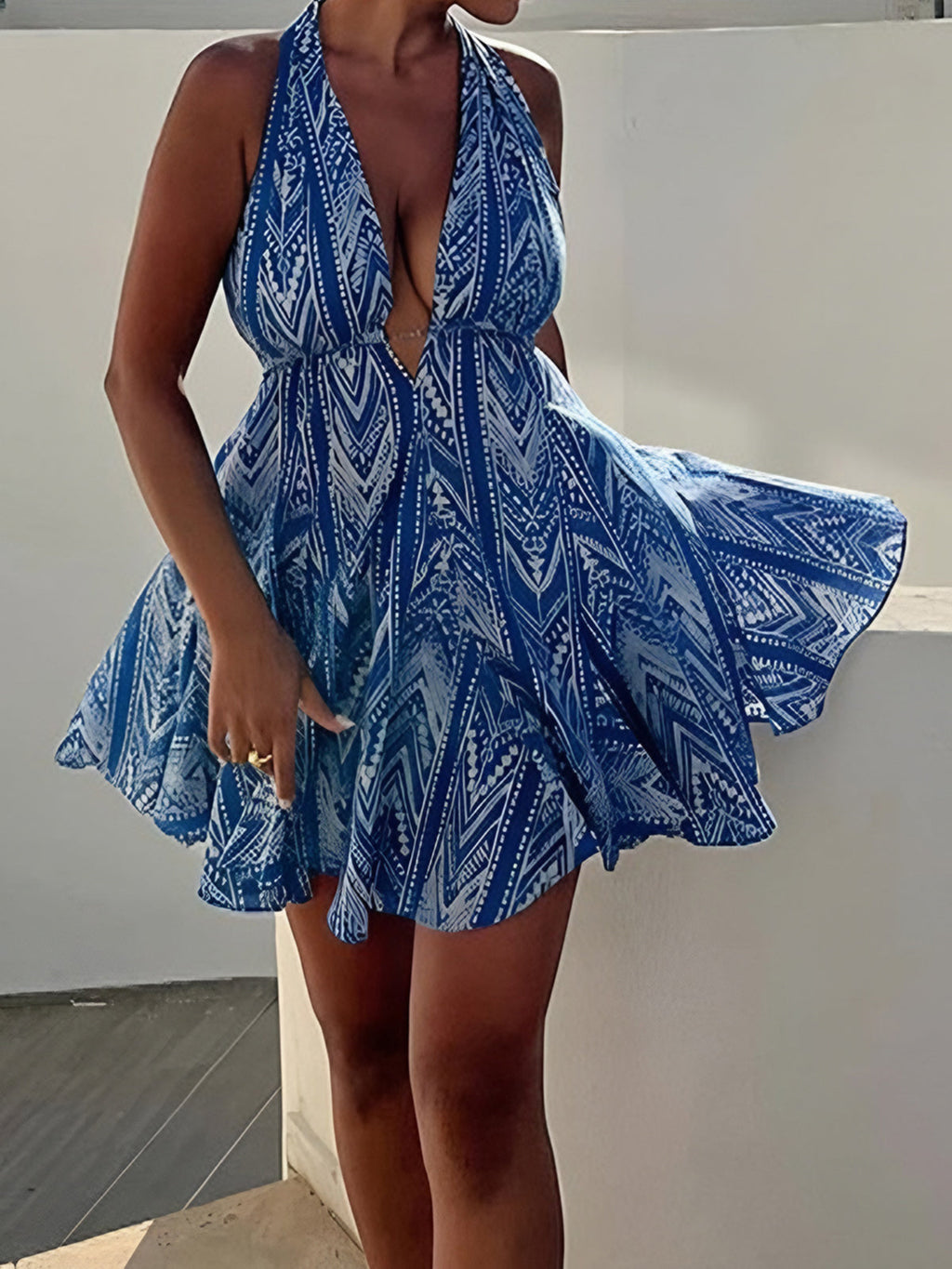 Vintage Halter Backless Mini Dress — Svelte Chic