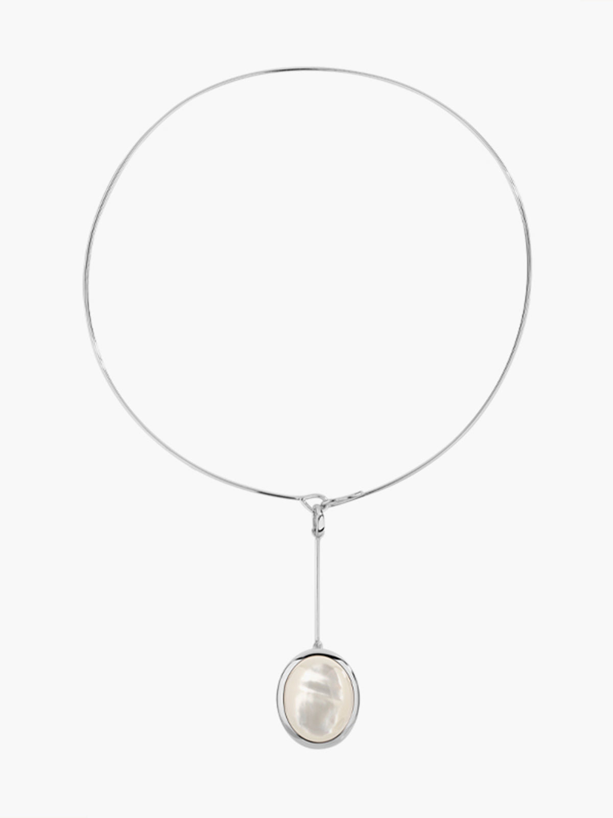 Baroque Pearl Necklace — Sterling Silver — Svelte Chic