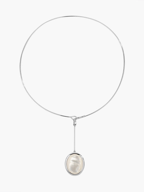 Baroque Pearl Necklace — Sterling Silver — Svelte Chic