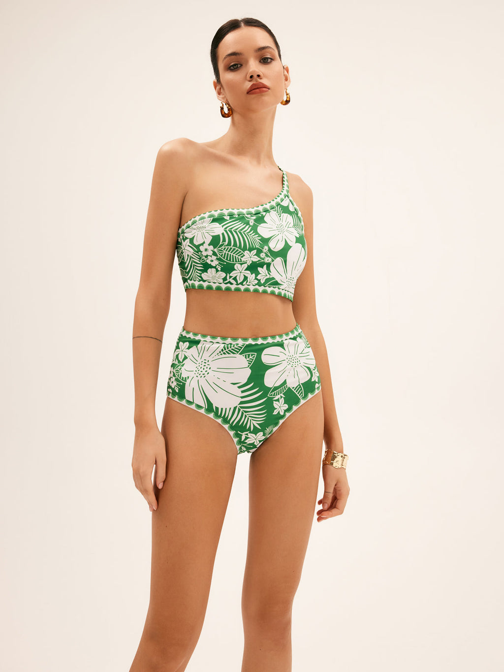 One-Shoulder Floral Bikini Set — Svelte Chic