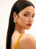 Copper Square Grid Earrings — Gold in Gold — Svelte Chic