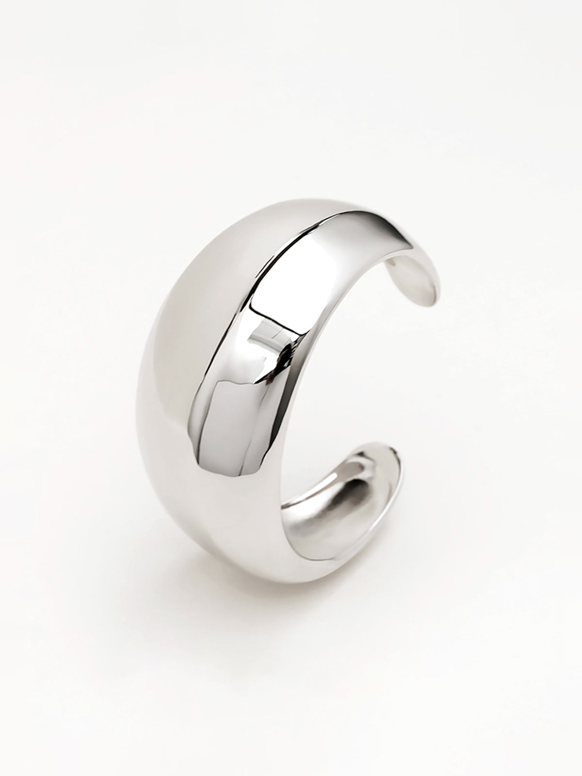 Polished Ring Bangle — Silver — Svelte Chic