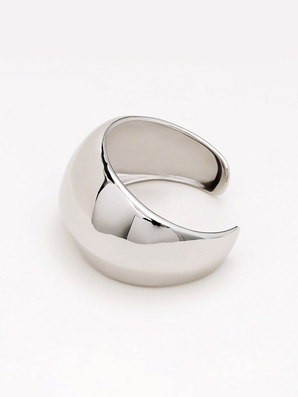 Polished Ring Bangle — Silver — Svelte Chic