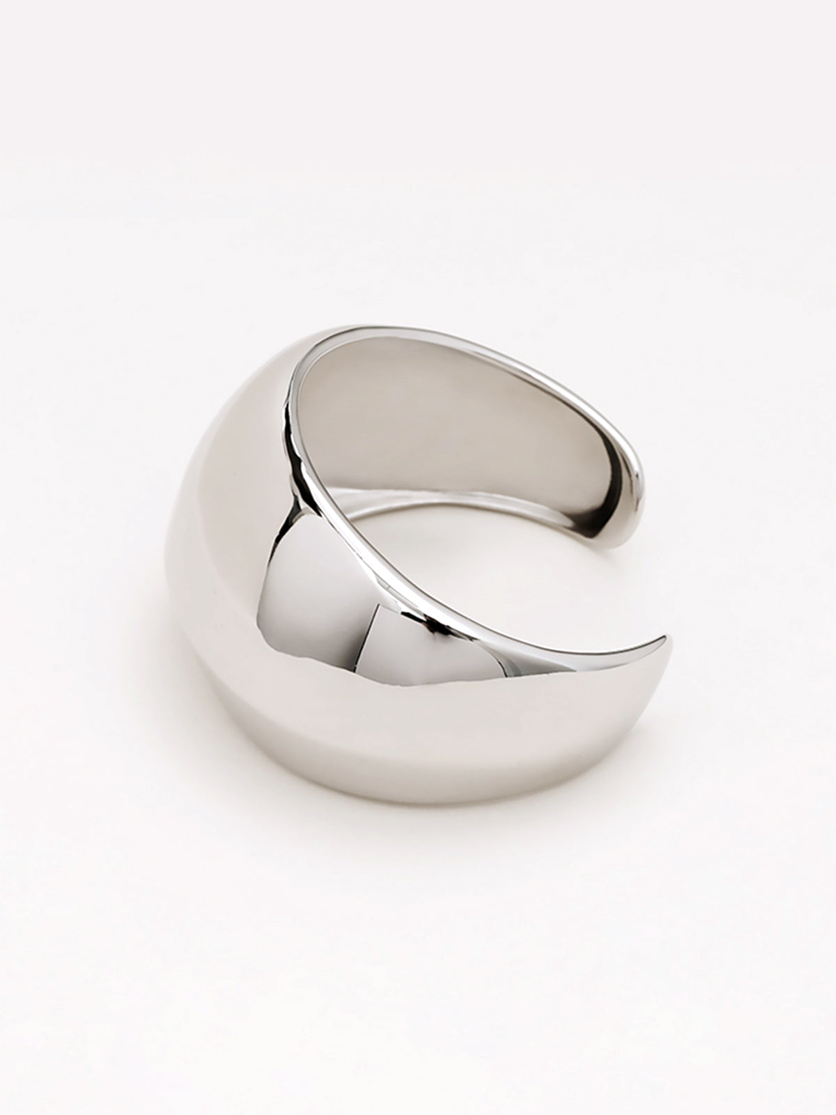 Polished Ring Bangle — Silver — Svelte Chic