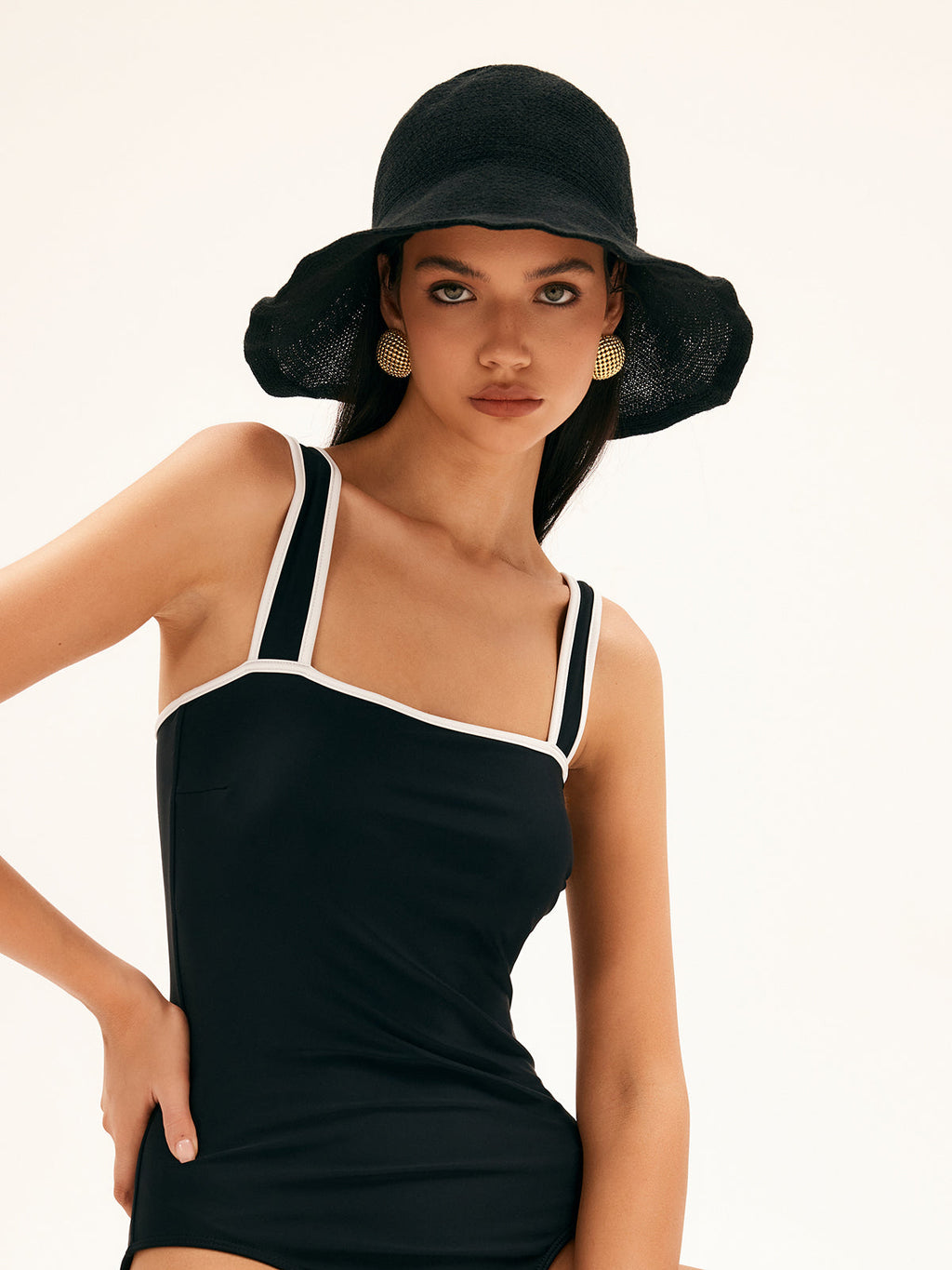 Felix Bucket Hat — Black Cotton in Black — Svelte Chic