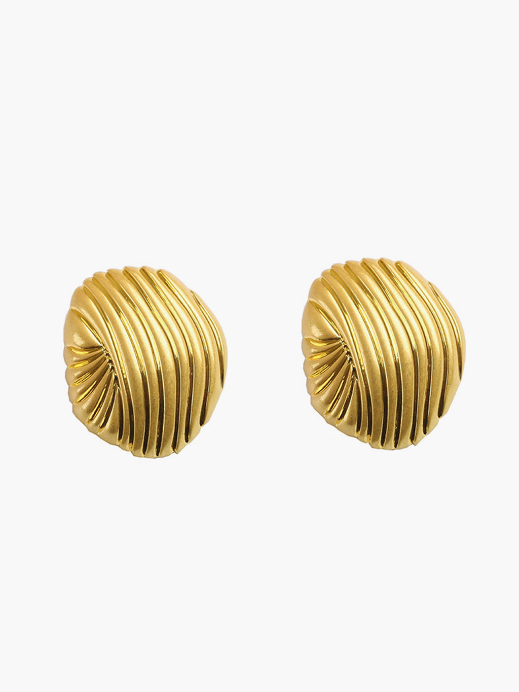 Pleated Shell Drop Earrings — Svelte Chic