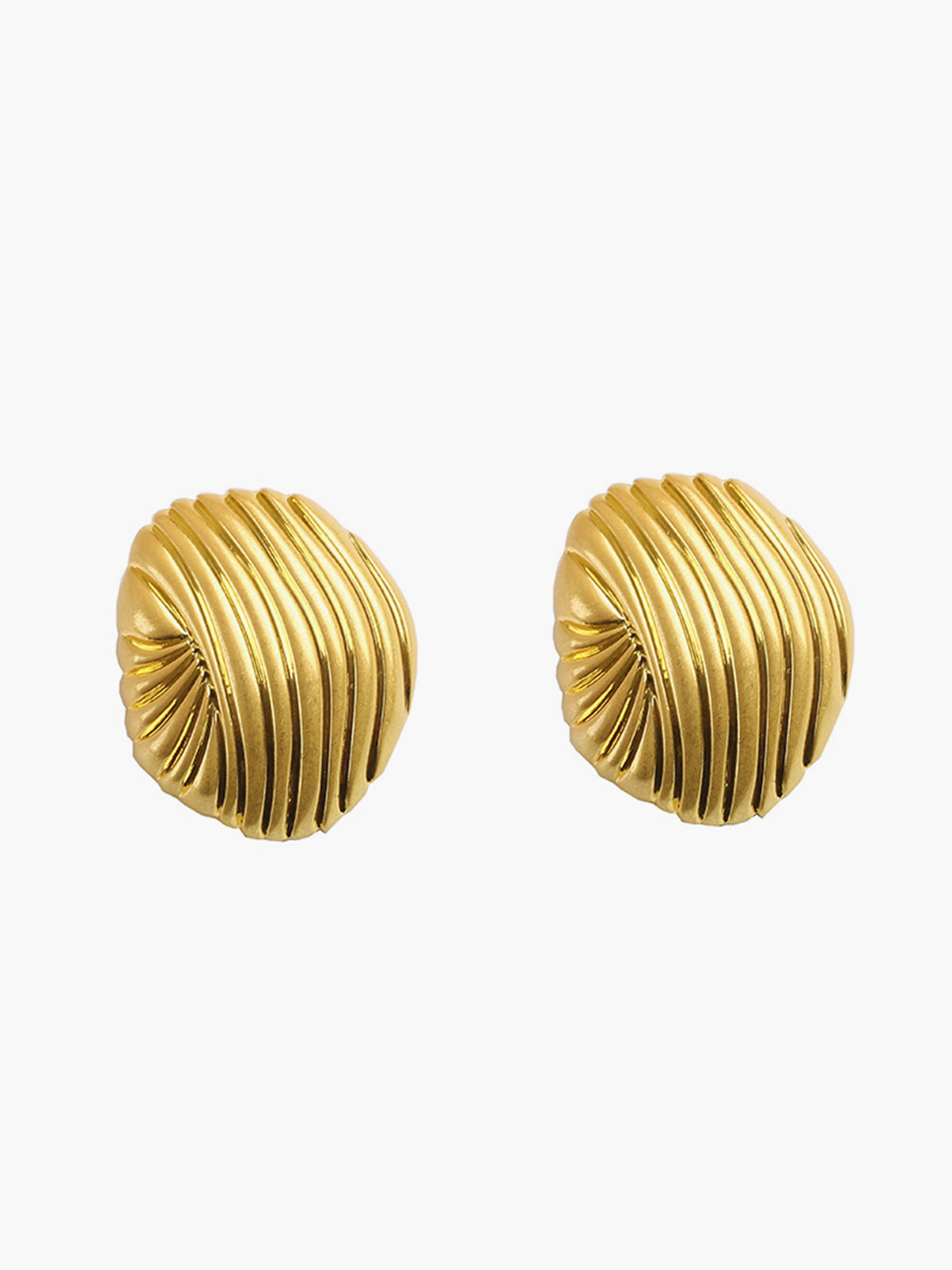 Pleated Shell Drop Earrings — Svelte Chic