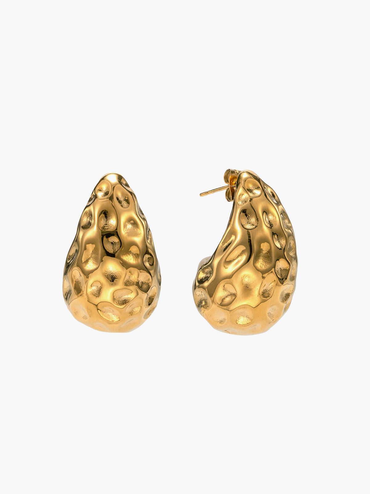Teardrop Stud Earrings — 18k Gold Plated Titanium Steel — Svelte Chic