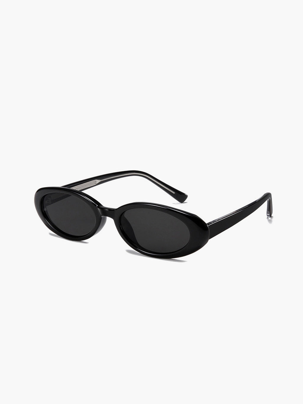 Vintage Oval Sunglasses — Black — Svelte Chic