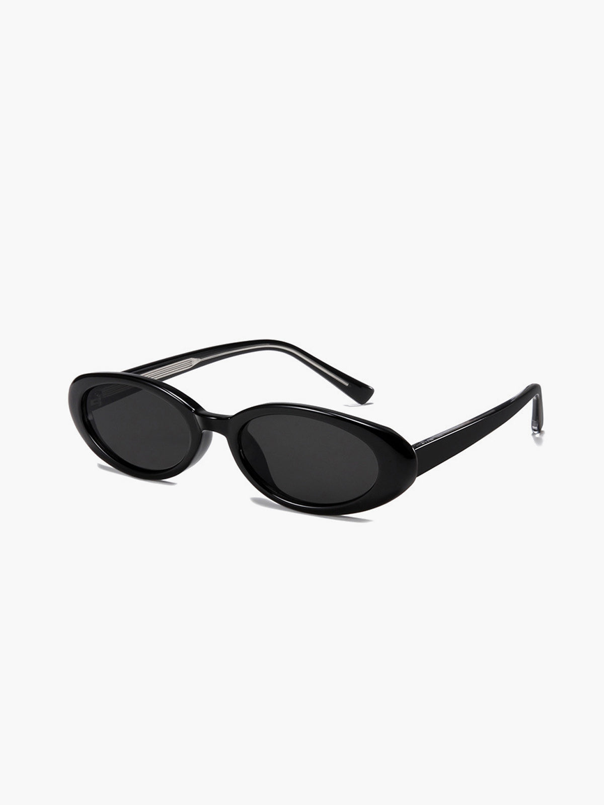 Vintage Oval Sunglasses — Black — Svelte Chic