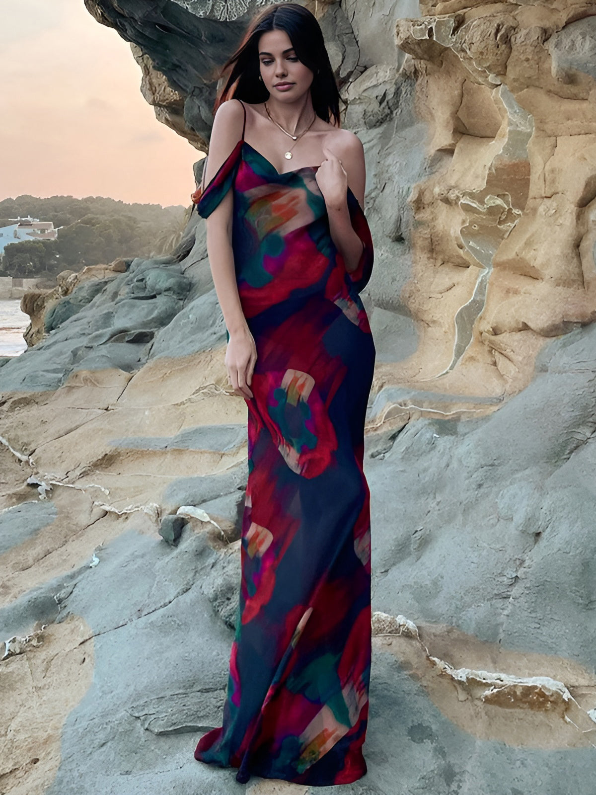 Sheer Floral Cami Maxi Dress — Svelte Chic