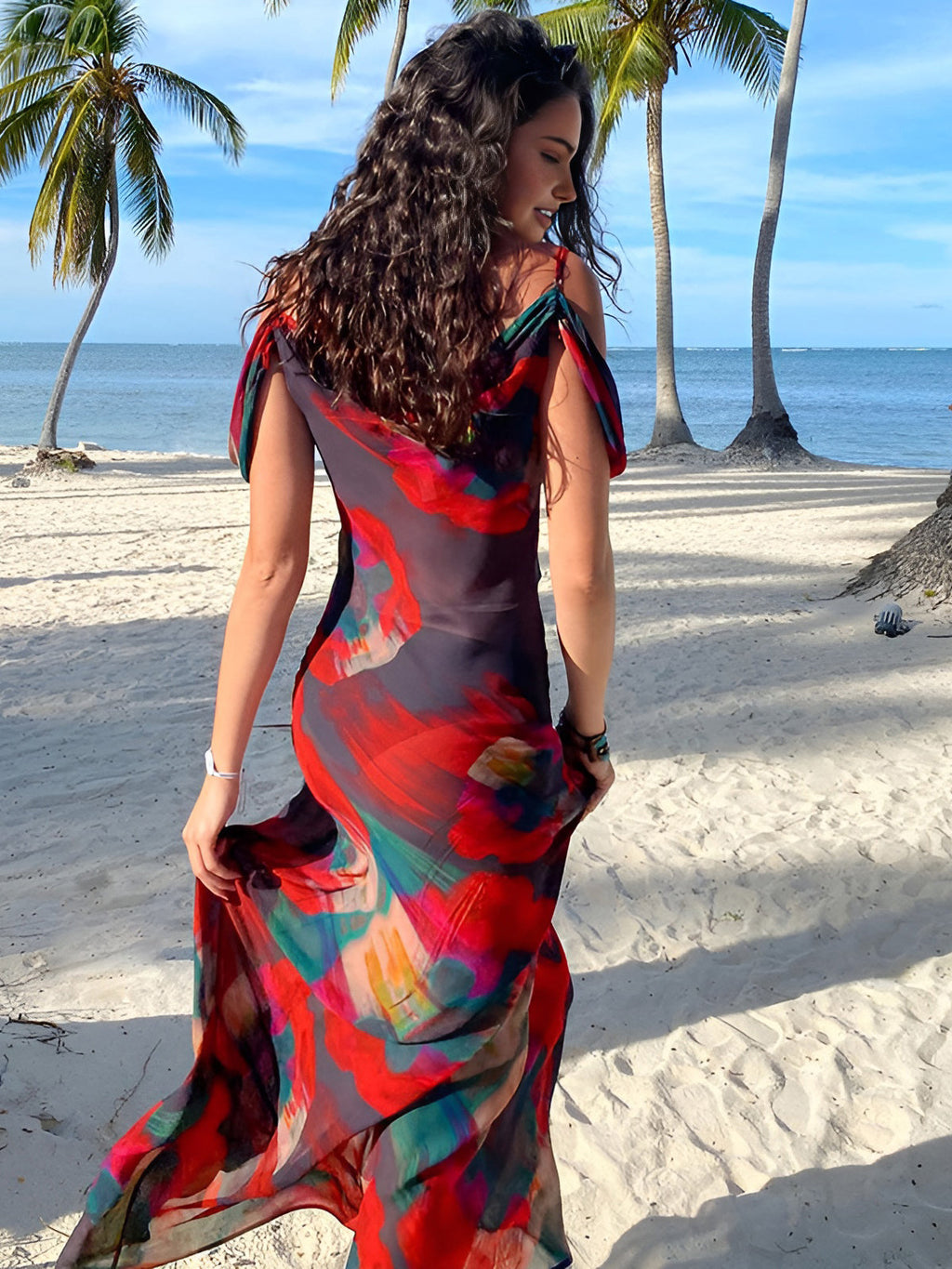 Sheer Floral Cami Maxi Dress — Svelte Chic