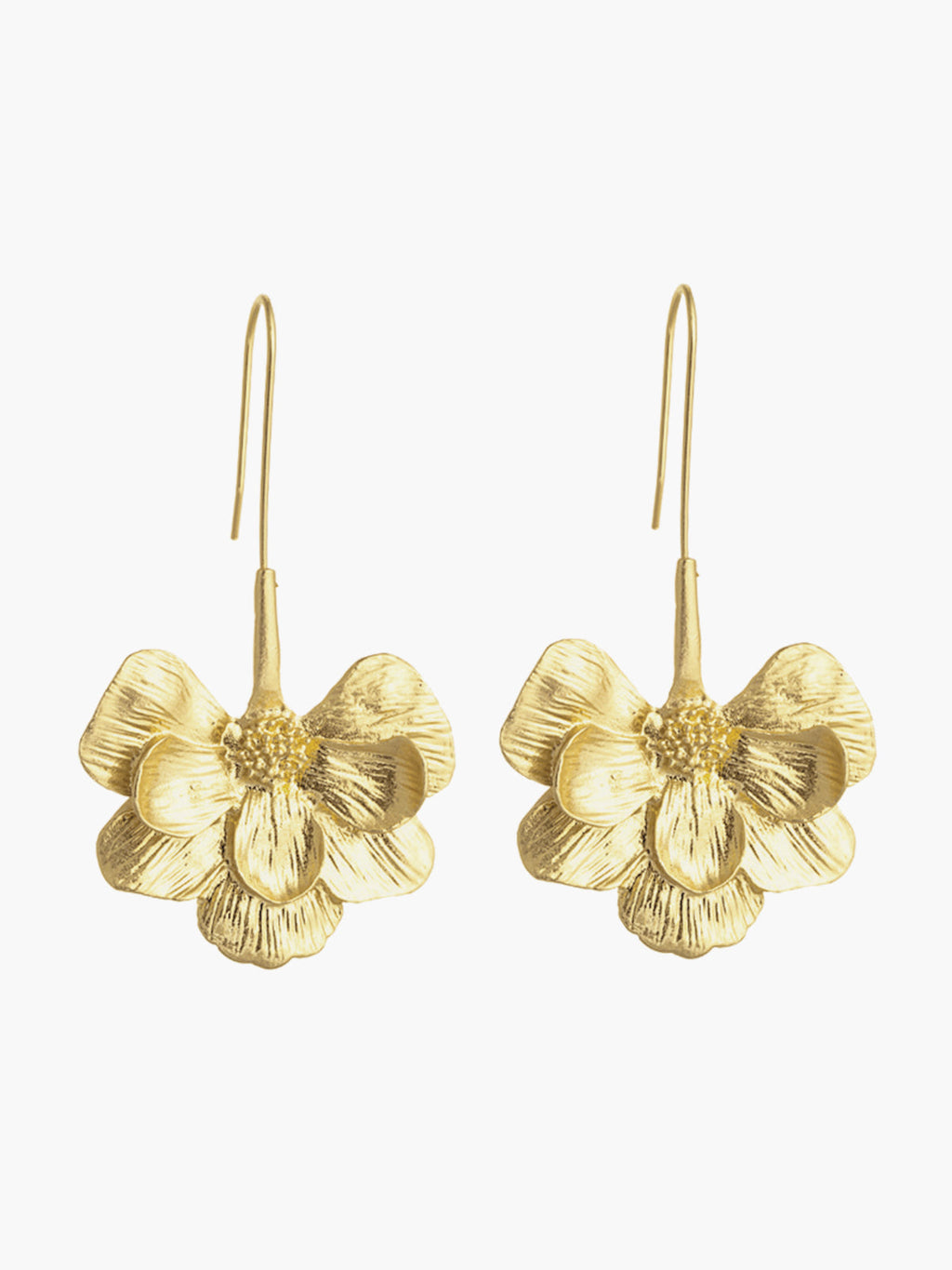 Blooming Flower Drop Earrings — Gold in Gold — Svelte Chic