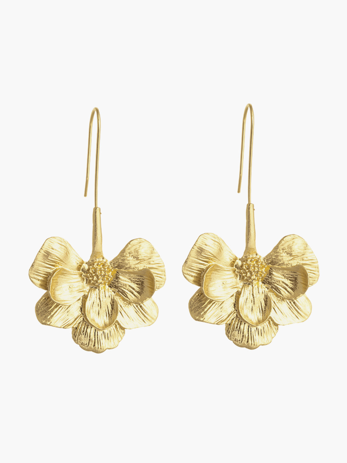 Blooming Flower Drop Earrings — Gold in Gold — Svelte Chic
