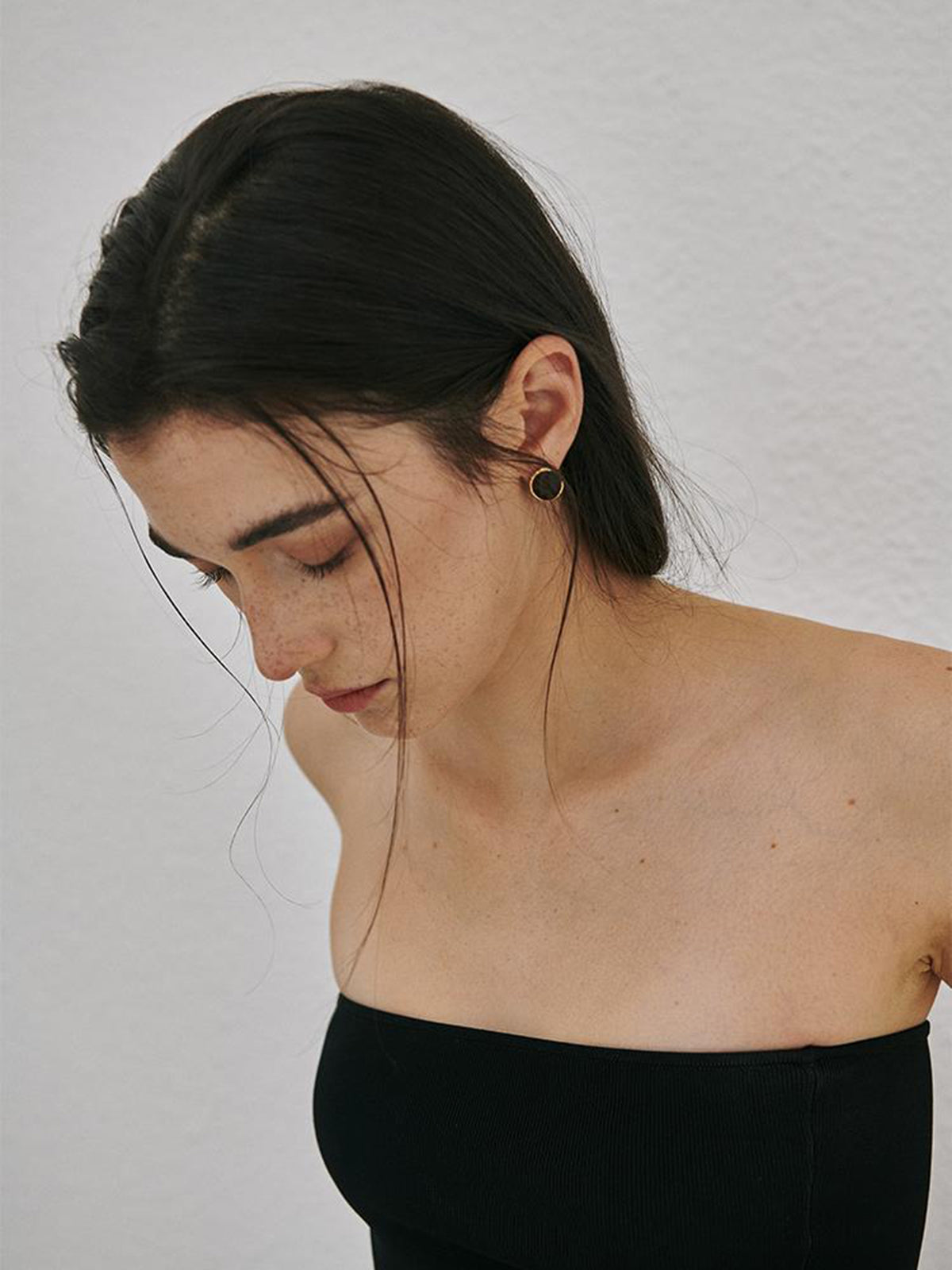 Opal Gemstone Earrings — Black &amp; Gold — Svelte Chic