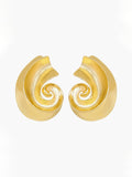 Conch Shell Drop Stud Earrings — Gold in Gold — Svelte Chic
