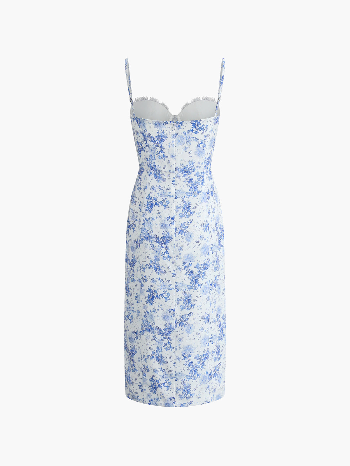Floral Cami Midi Dress — Blue Sweetheart — Svelte Chic
