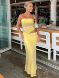 Sun-Kissed Sheer Skirt Set in Yellow — Svelte Chic