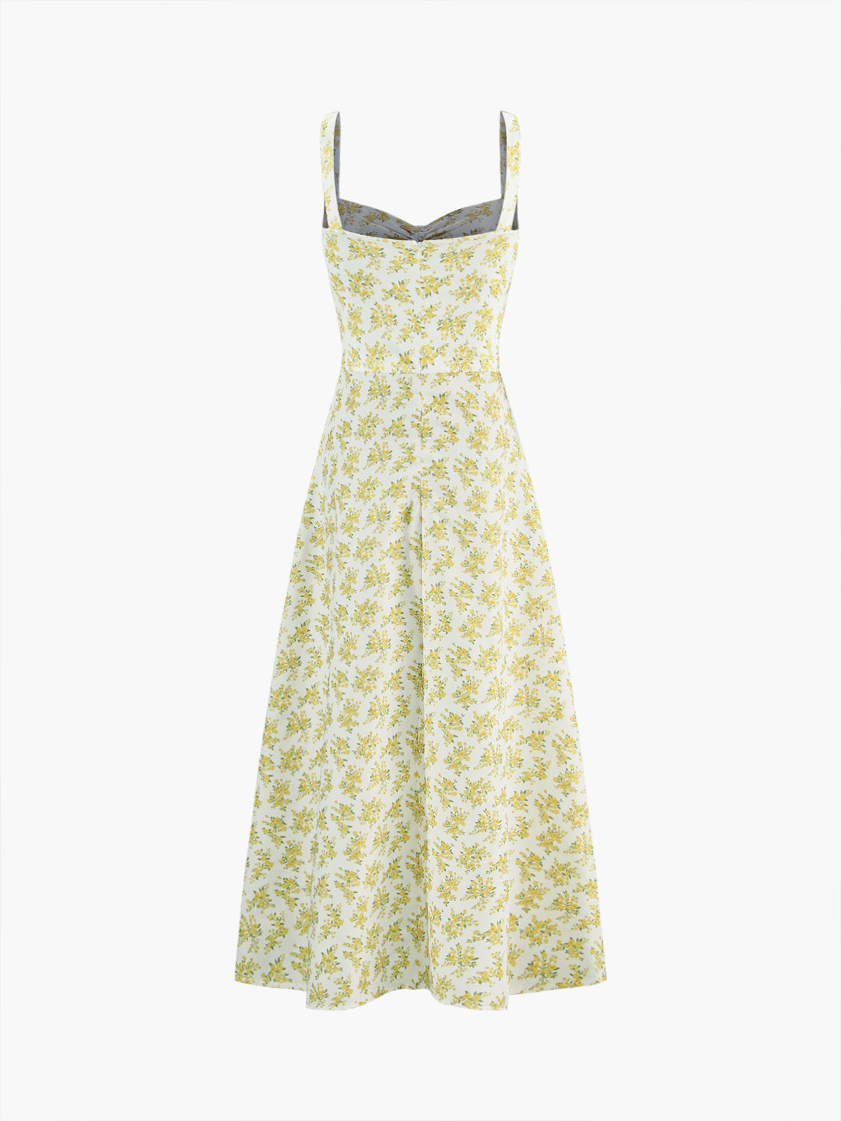 Floral Knotted Cami Maxi Dress — Yellow — Svelte Chic