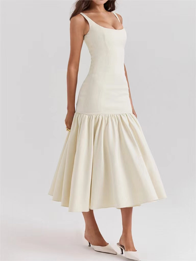 Pleated Cami Maxi Dress with Zip — Svelte Chic