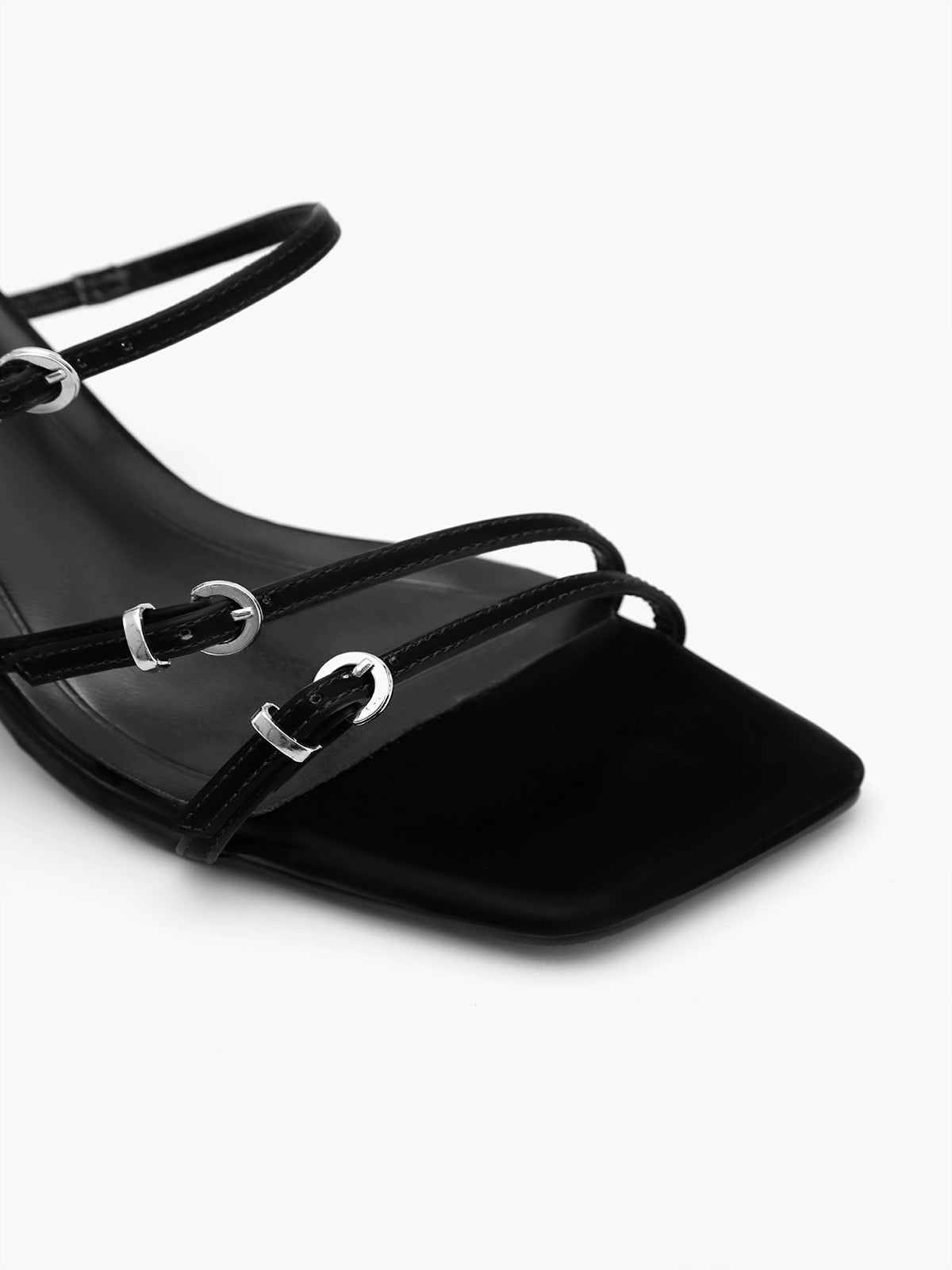 Square Toe Strappy Heeled Sandals — Svelte Chic